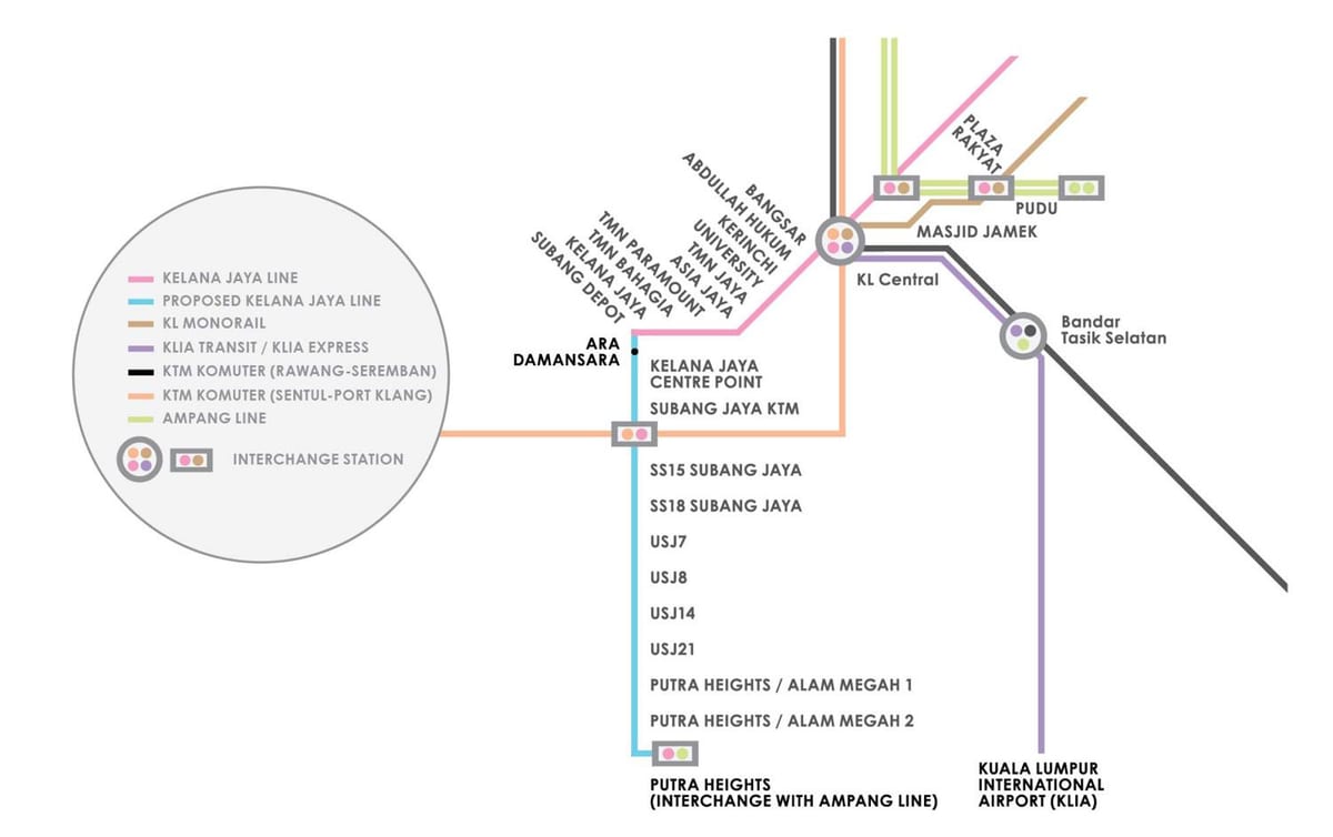 ампанг парк LRT станції карті