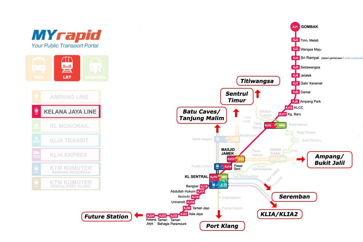 Путра LRT карта