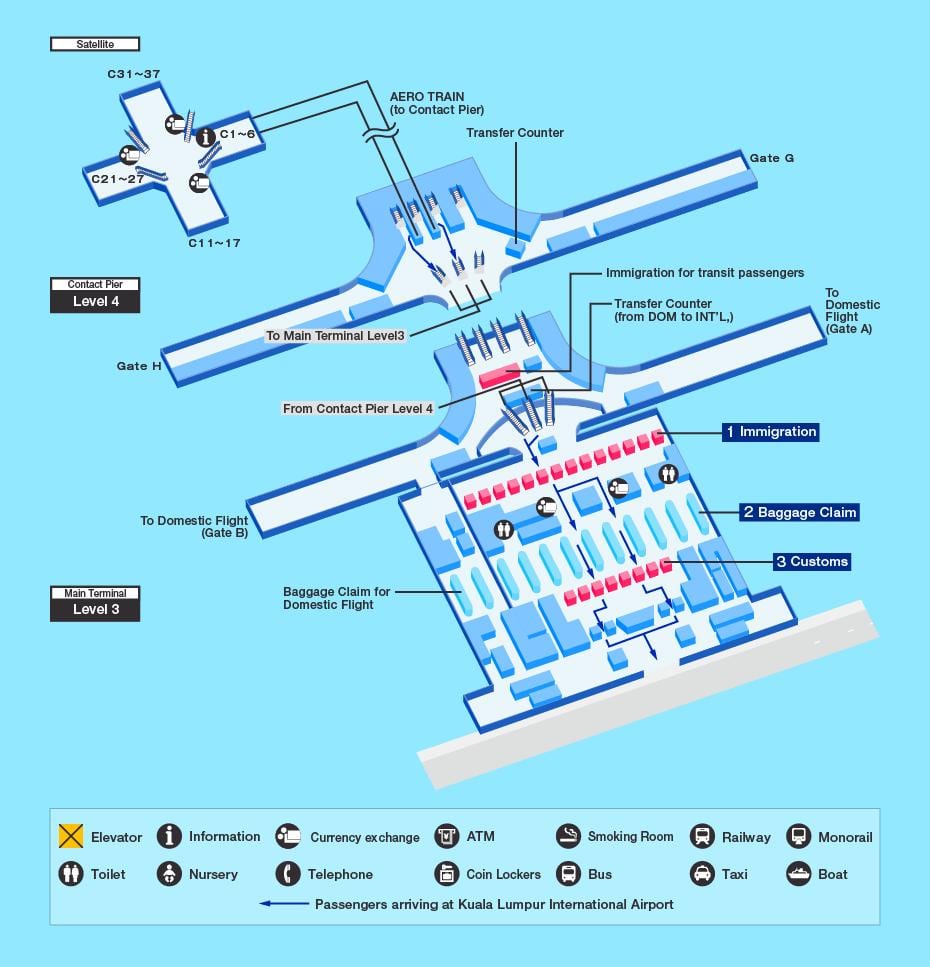 термінал KLIA карті