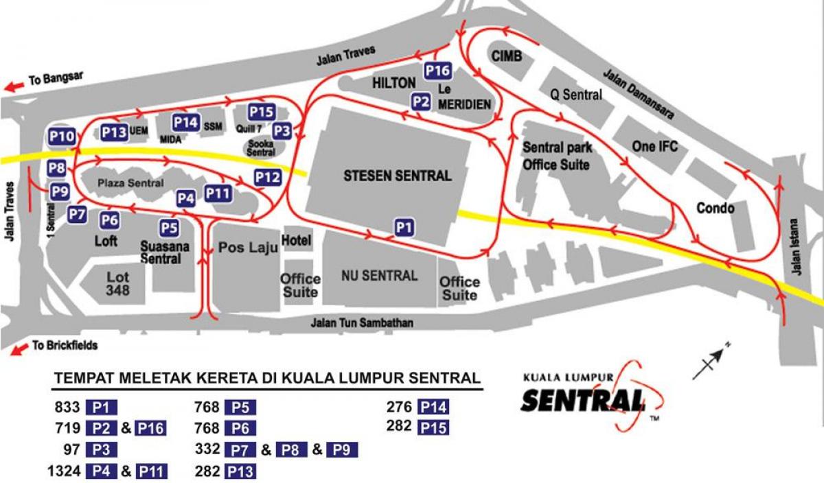 станція Куала-Лумпур карті