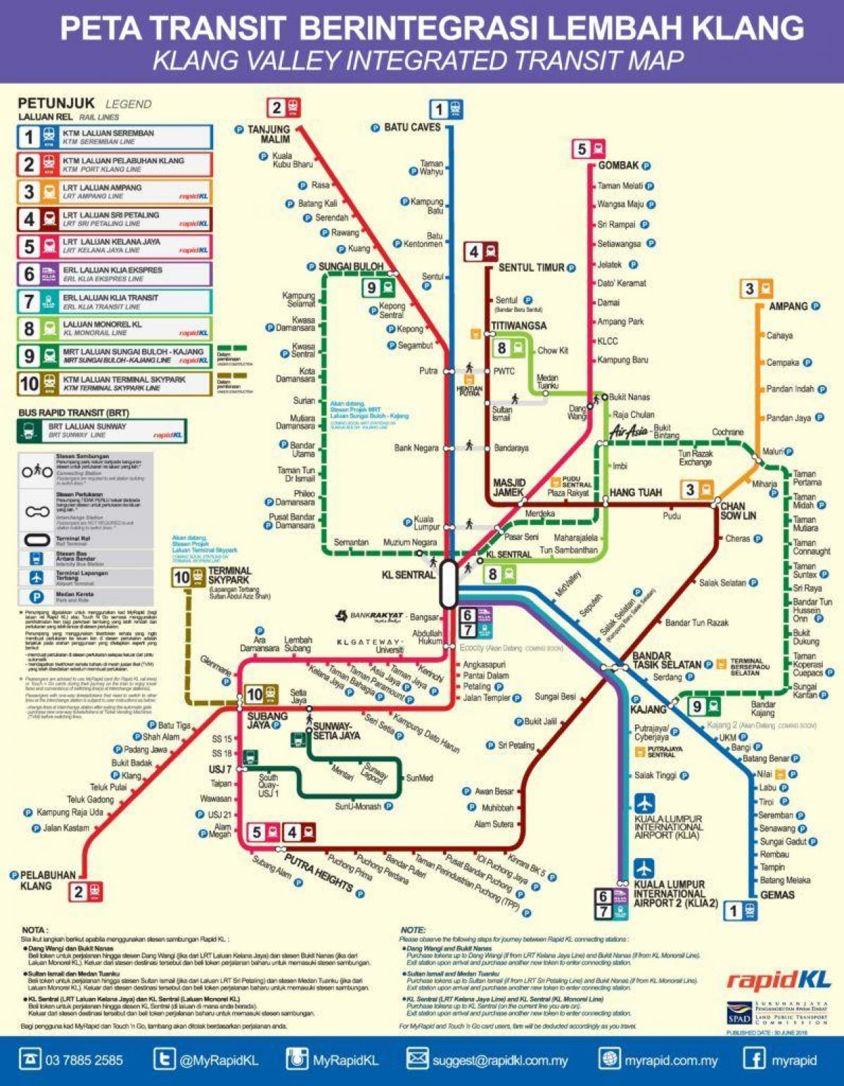 Кланг долині залізничний транзит карті