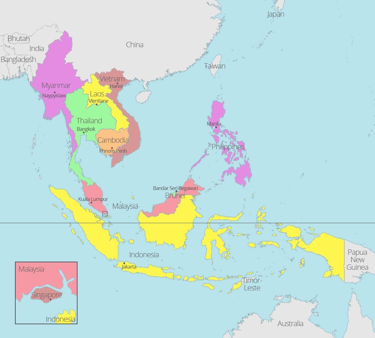розташування Куала Лумпур на карті світу