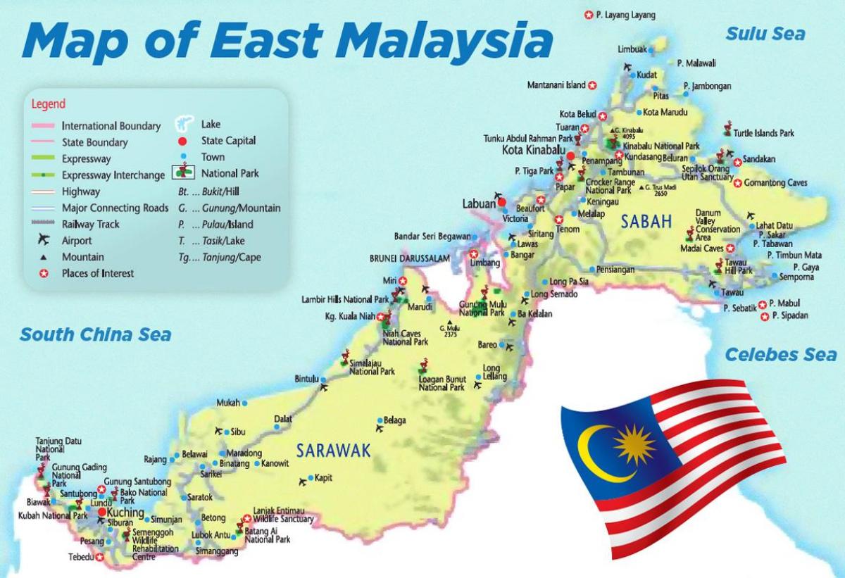 аеропорти в Малайзії карті