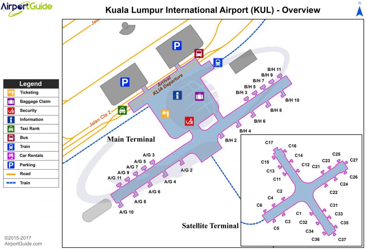 Куала-Лумпурі міжнародного аеропорту карті