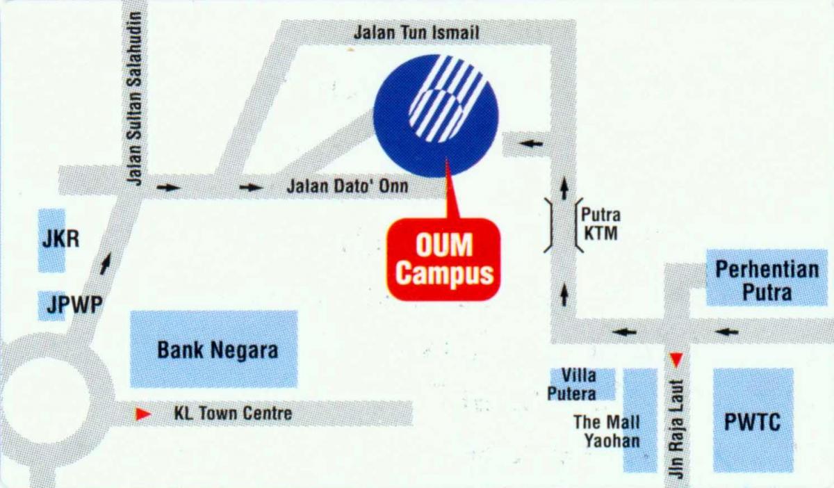 Карта банку Негара Малайзія розташування