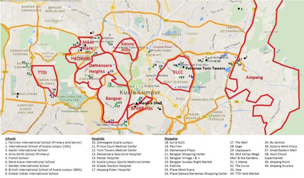 Куала-Лумпур карті