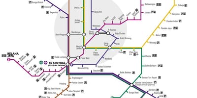 Путра LRT станції карті