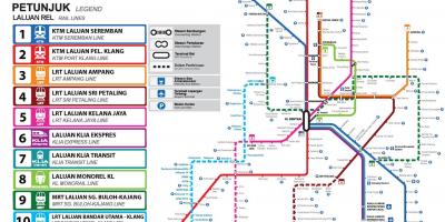 LRT станції Куала-Лумпур карті