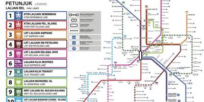 Громадського транспорту карті Куала-Лумпура