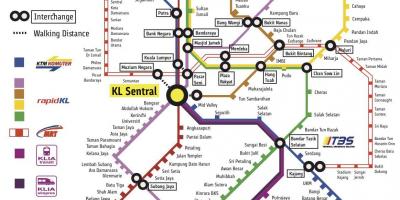 Транспорт Куала-Лумпура карті