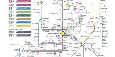 Транзит Куала-Лумпур залізничних карті