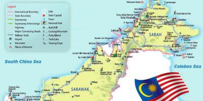 Аеропорти в Малайзії карті