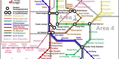 Громадський транспорт Куала-Лумпура карті