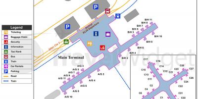Основний аеропорт Куала-Лумпур, термінал карта